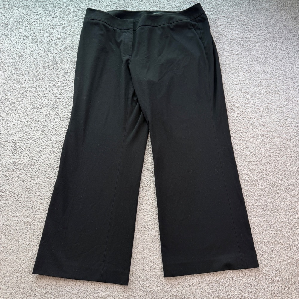 Semantiks Women Black Wide Leg Dress Pants Trousers Size 18WP Career Office